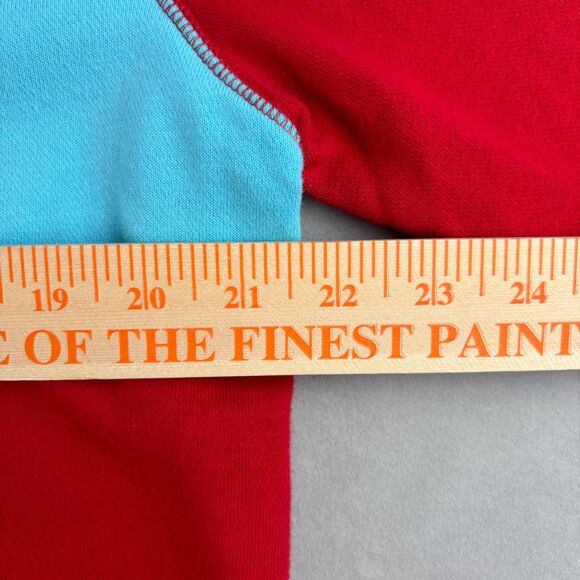 Nike Hoodie Men L Red Blue Colorblock Full Zip Graphic Logo Retro 80s 612892-687 - Picture 8 of 12